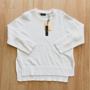 T Tahari Winter White thin Sweater